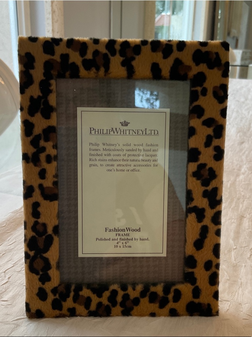 Philip Whitney Ltd Leopard Print Picture Frame - Brown & Black